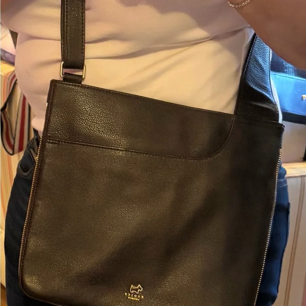 RADLEY LONDON Brown Pebbled Leather Crossbody Messenger Bag